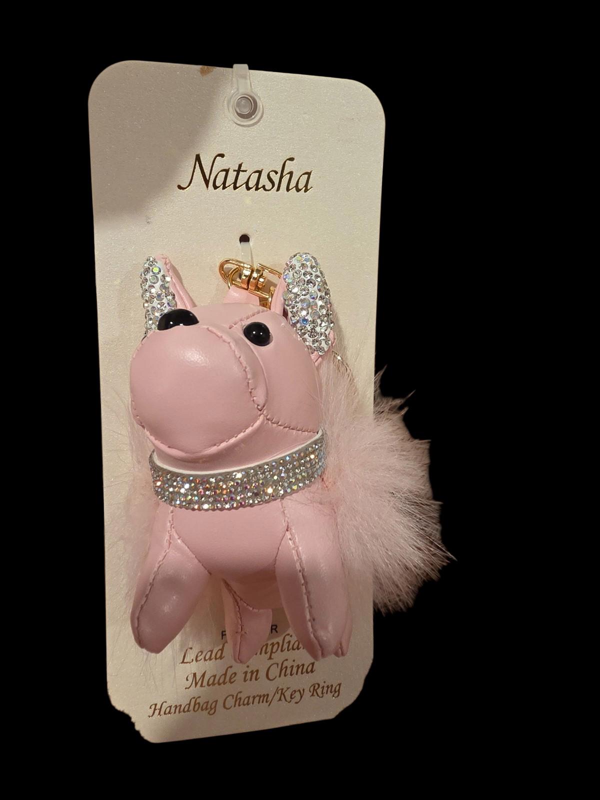 Natasha Pink Dog Purse Charm