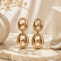 Song Of Style By Aimee Song Large Puff Marine Earrings Brass 3”