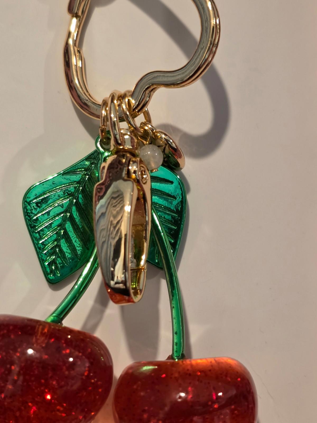Betsey Johnson Cherry Keychain Purse Charm