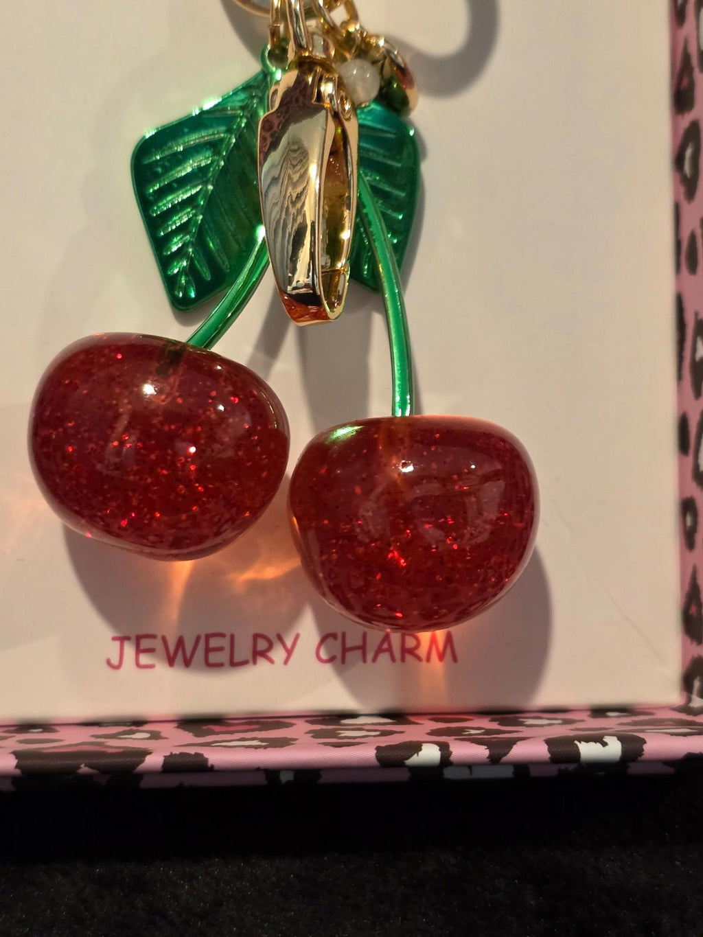 Betsey Johnson Cherry Keychain Purse Charm