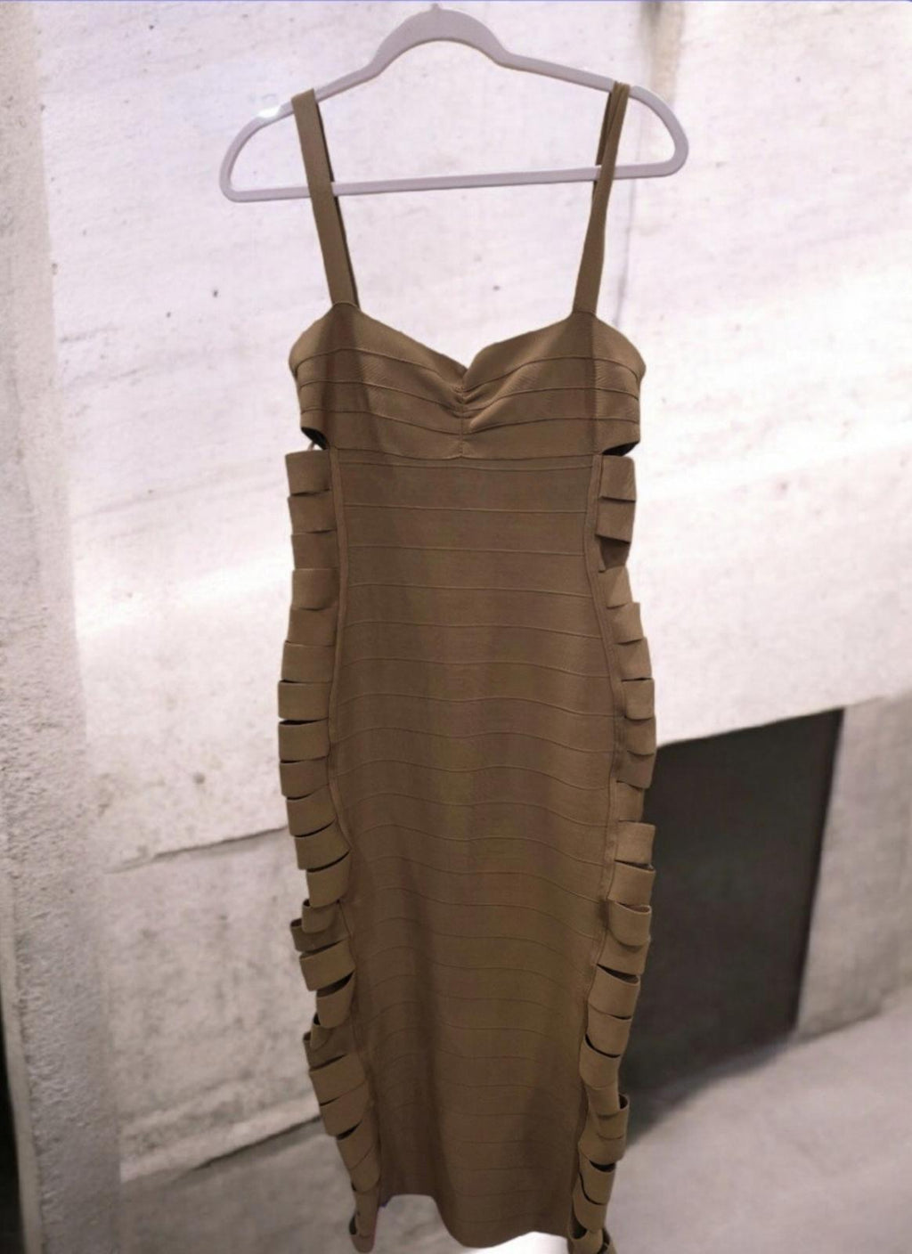 Fashion Nova Women's Long Fitted Bandage Bodycon Dress Size Large NWT