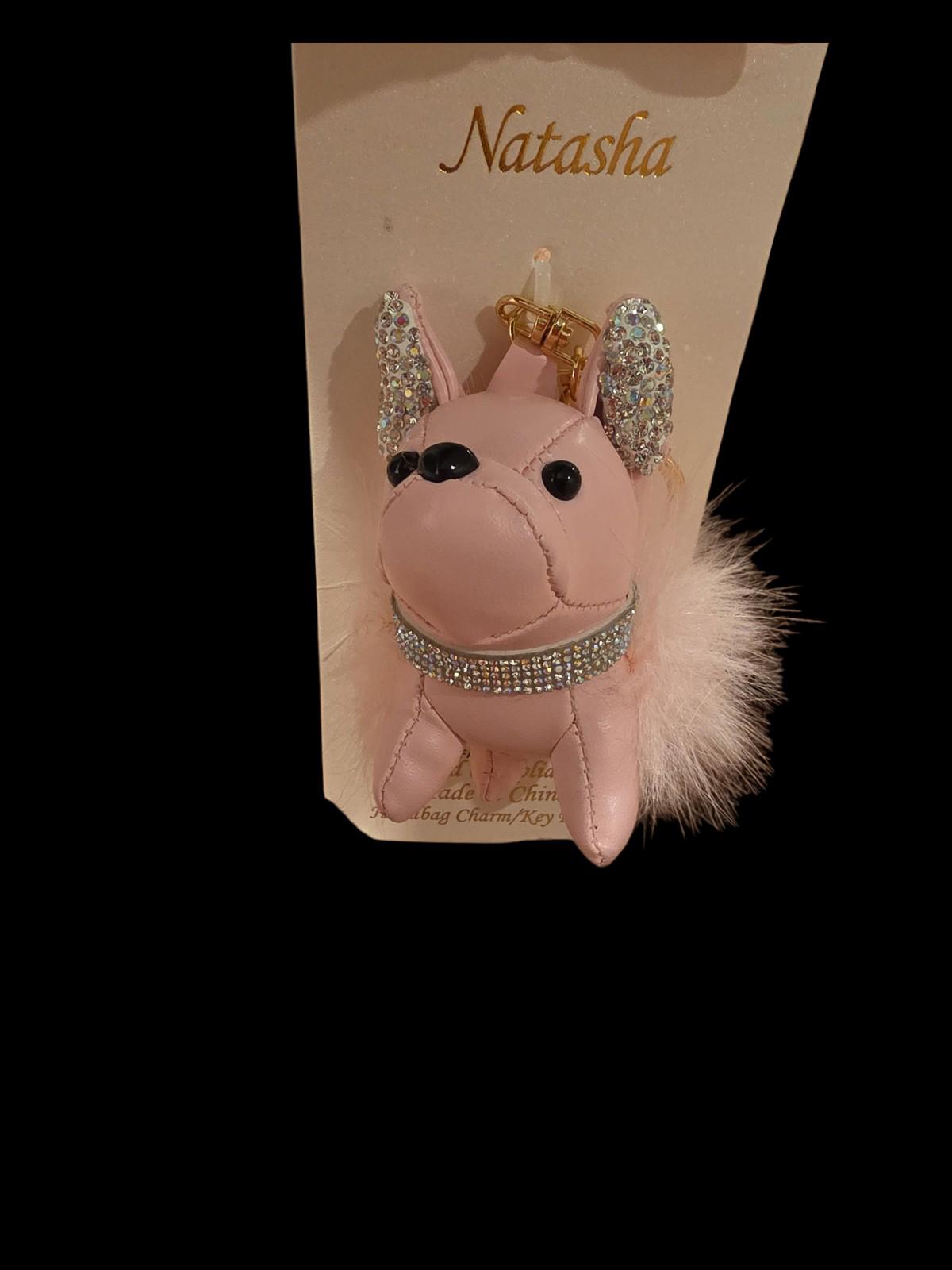 Natasha Pink Dog Purse Charm