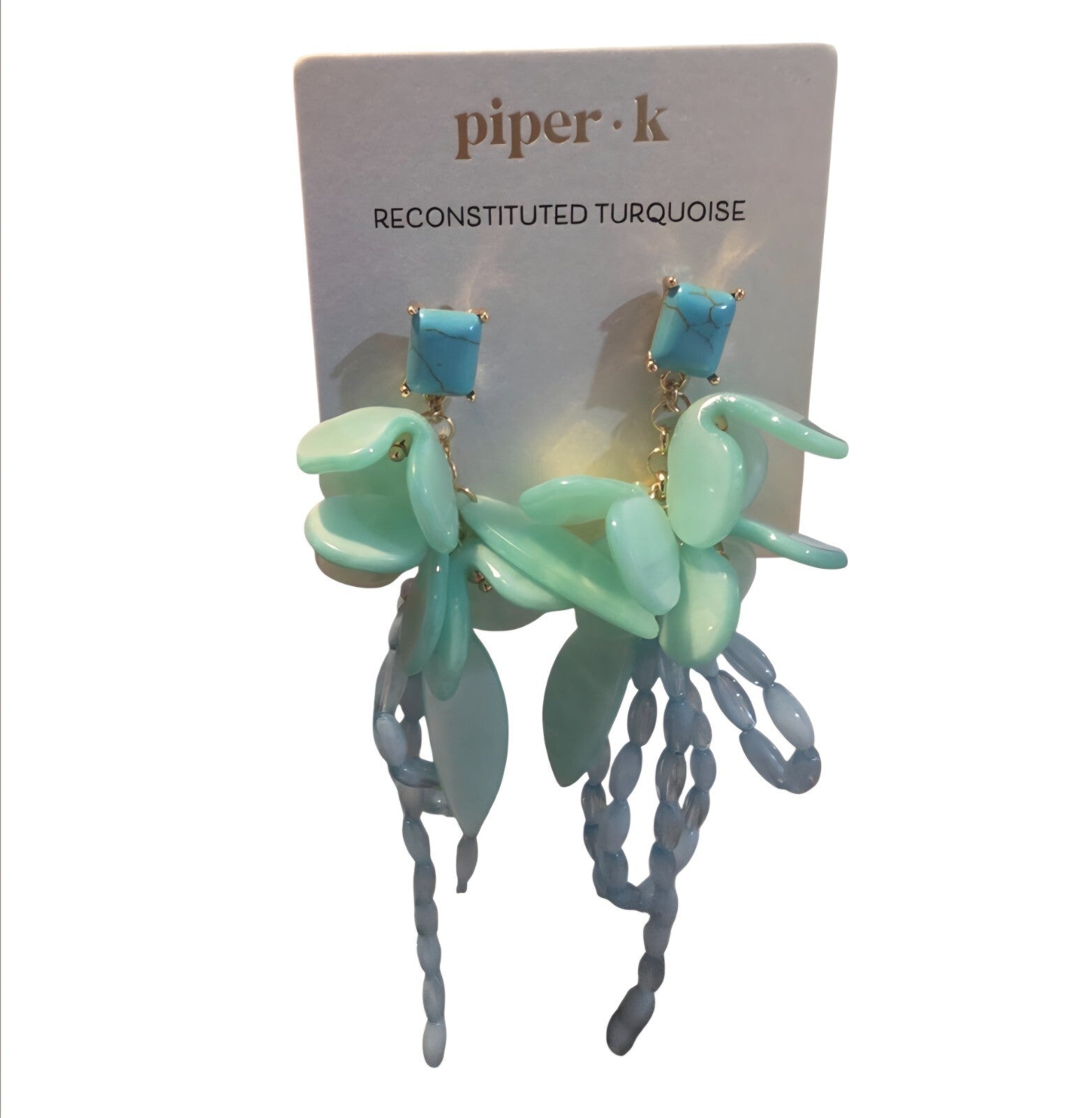 Piper-K Reconstituded Turquoise Earrings