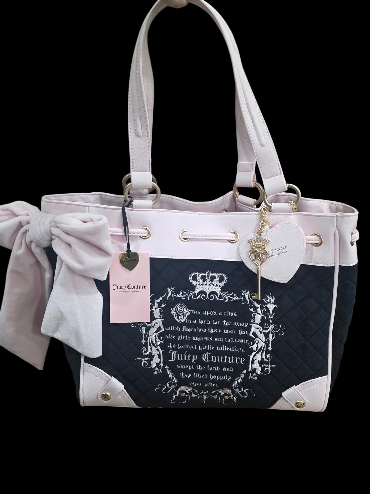 Viral Juicy Couture Retro Juicy Tale Tote Bag Retro Black