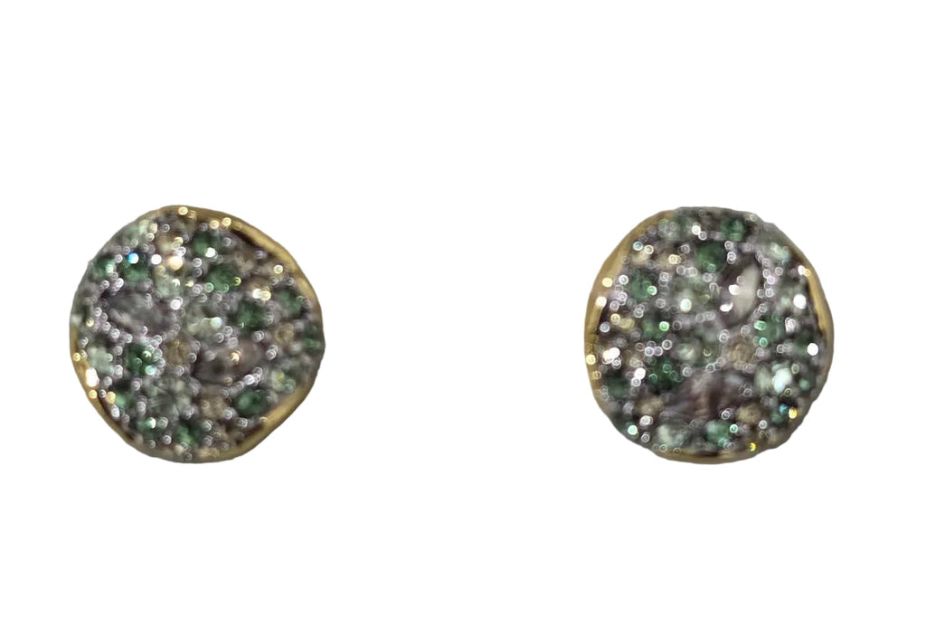 Alexis Bittar Solanales Crystal Round Stud Earrings