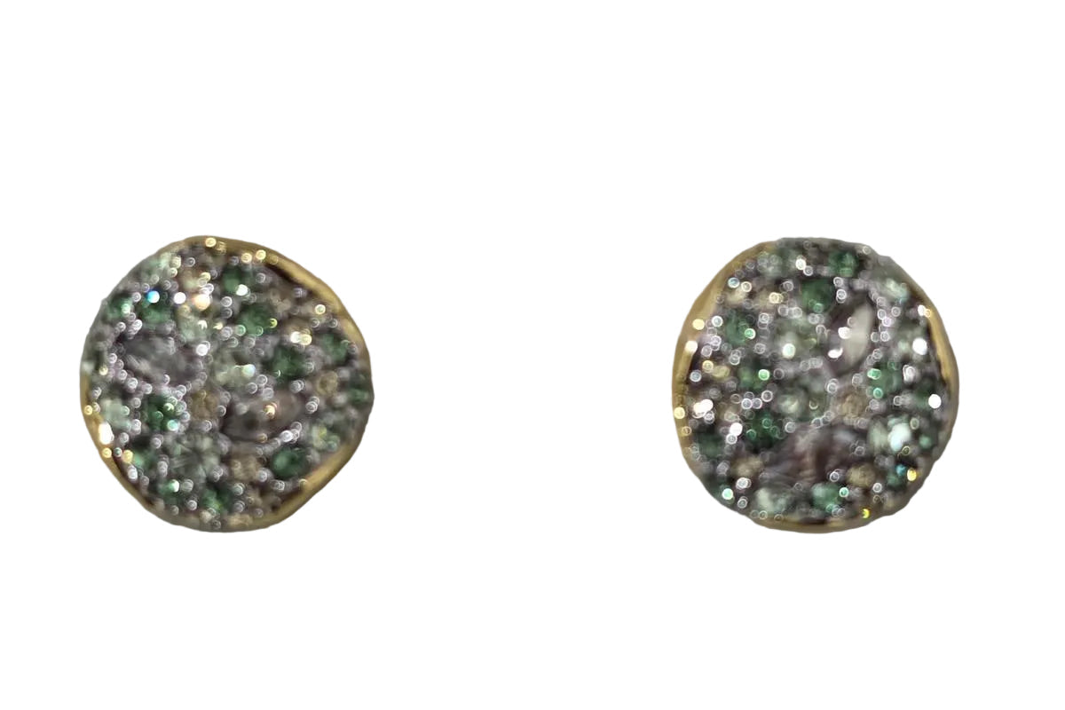 Alexis Bittar Solanales Crystal Round Stud Earrings