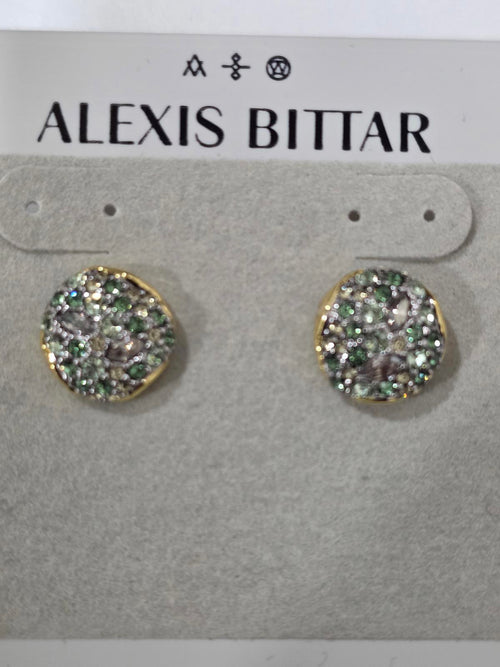 Alexis Bittar Solanales Crystal Round Stud Earrings