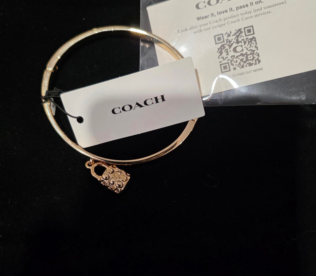 Coach Quilted Lock Hinged Bangle