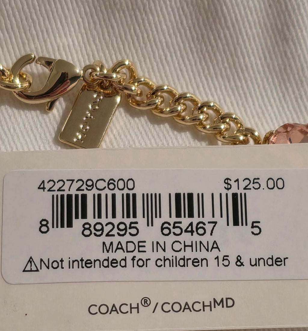 Coach Signature Heart Charm Bracelet