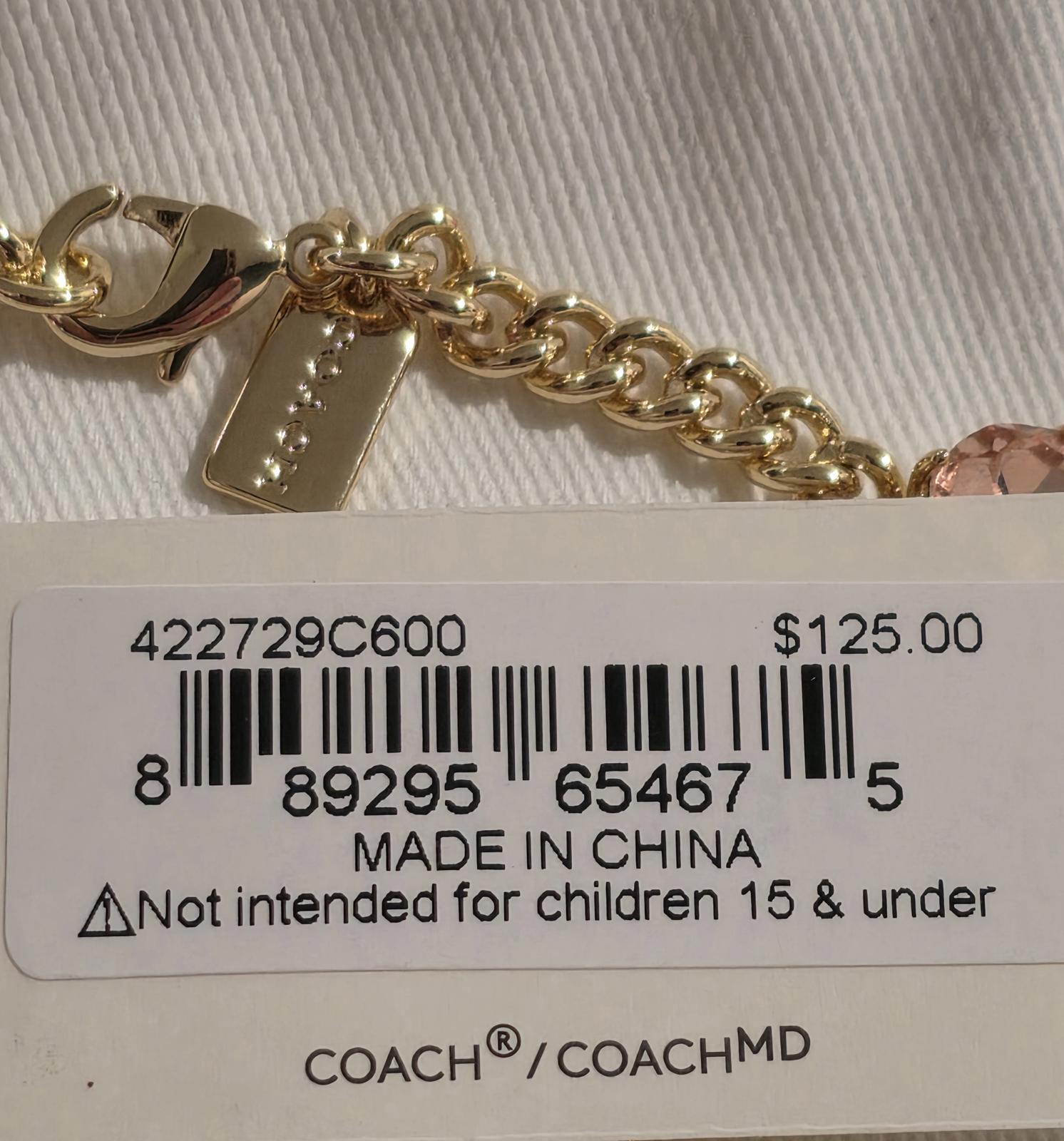 Coach Signature Heart Charm Bracelet