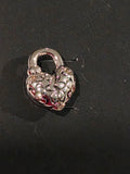 Coach Faux Stone Signature Quilted Heart Stud Earrings