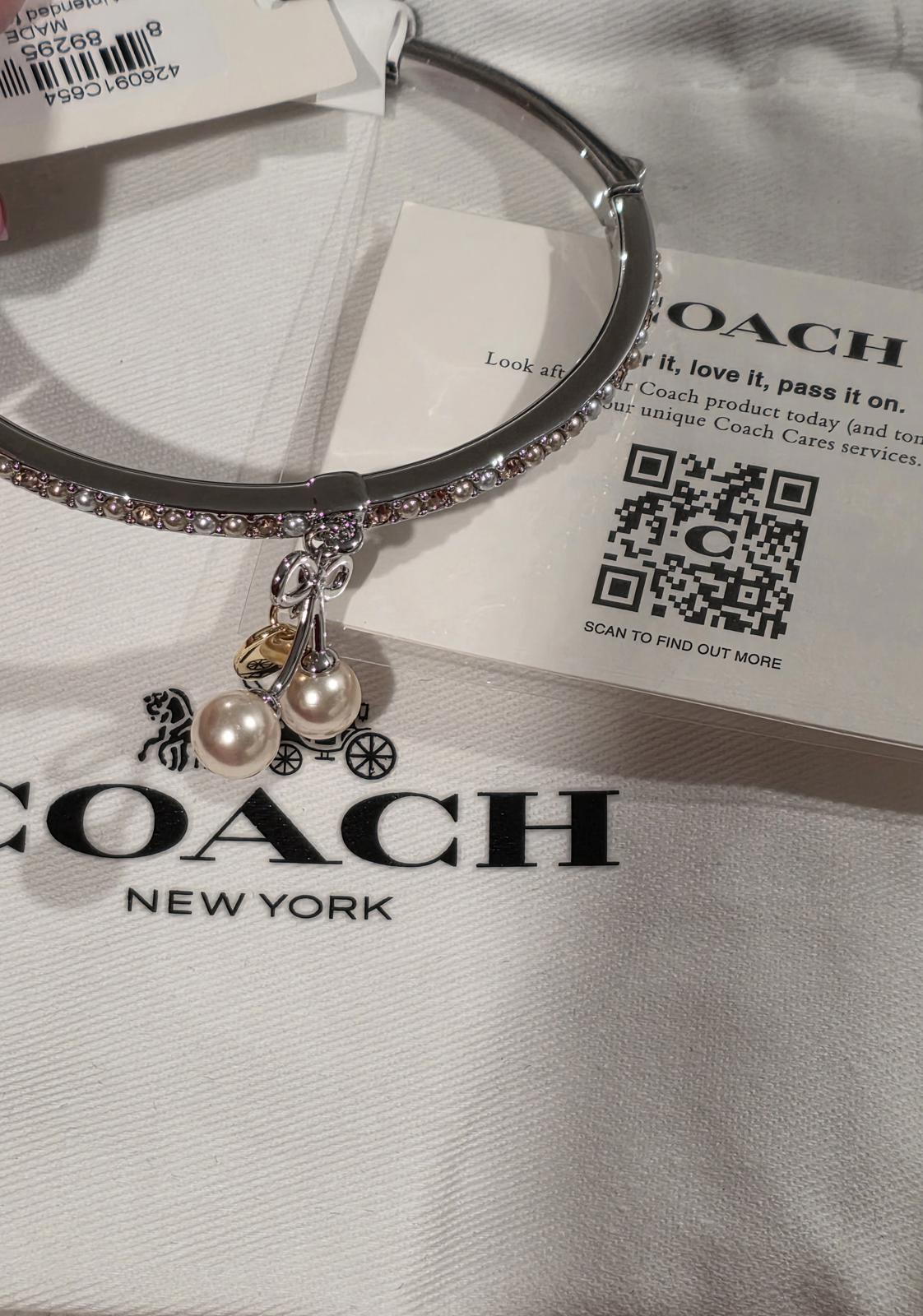 Coach Kisslock Cherry Pavé Bangle