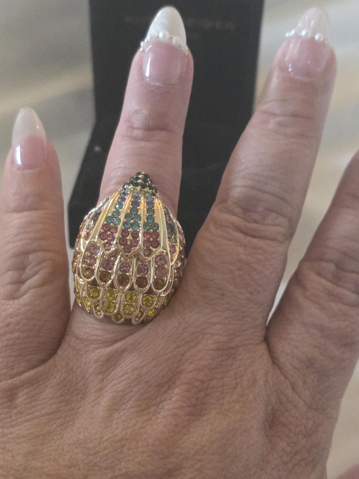 Kurt Geiger crystal eagle ring