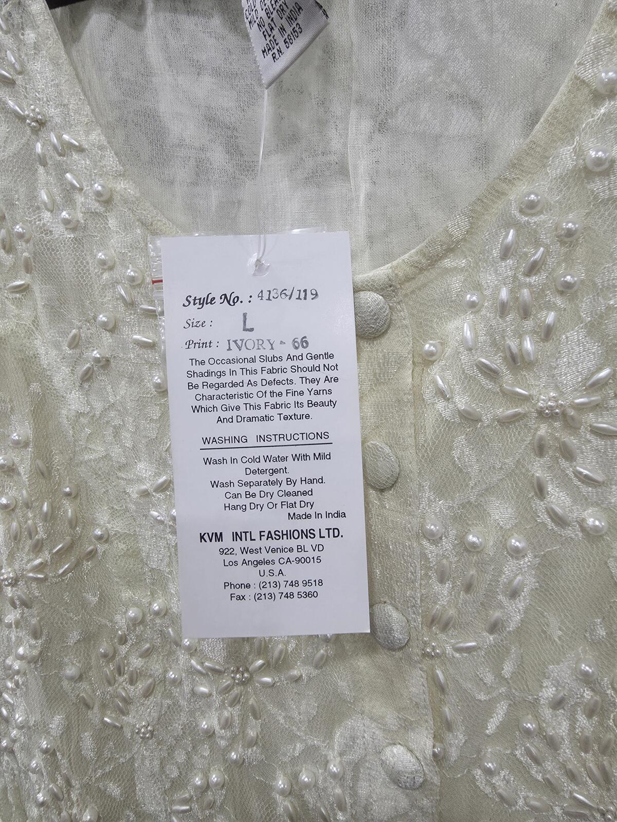 Cream Lace Sleeveless Button-Front Dress