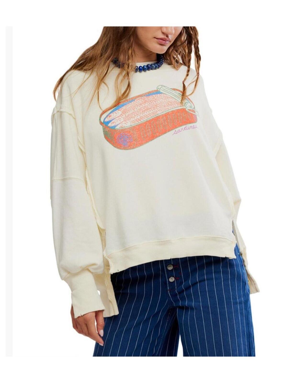 Free People Women's Graphic Camden High-Low Sweatshirt