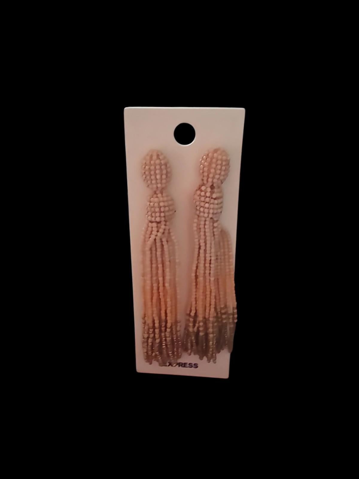 Express Pink Beaded Earrings