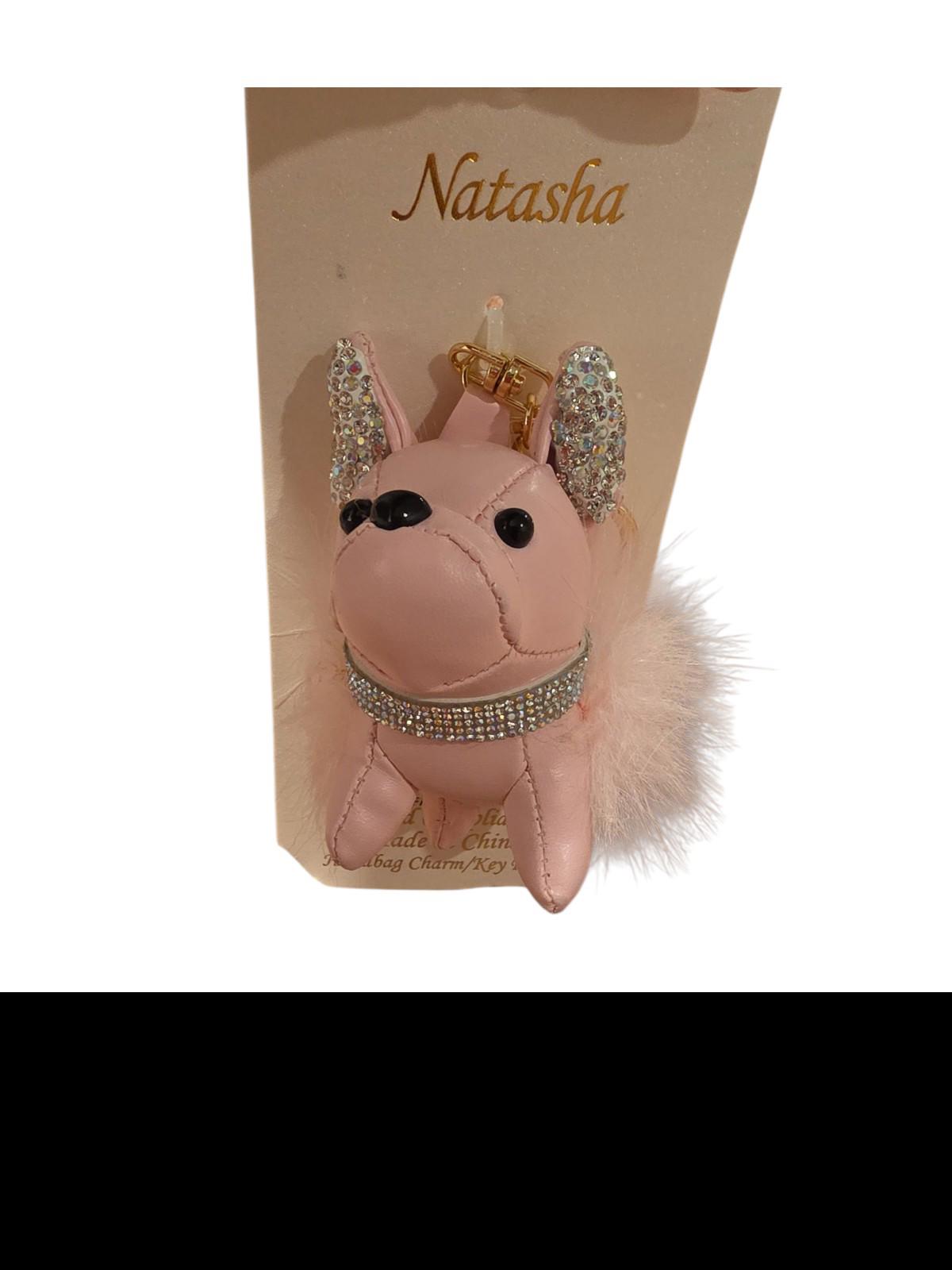 Natasha Pink Dog Purse Charm