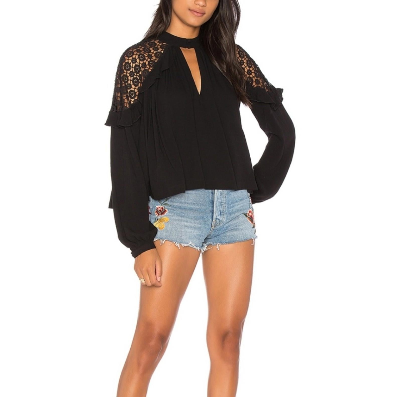 Free People Little Bit of Love Blouse XS