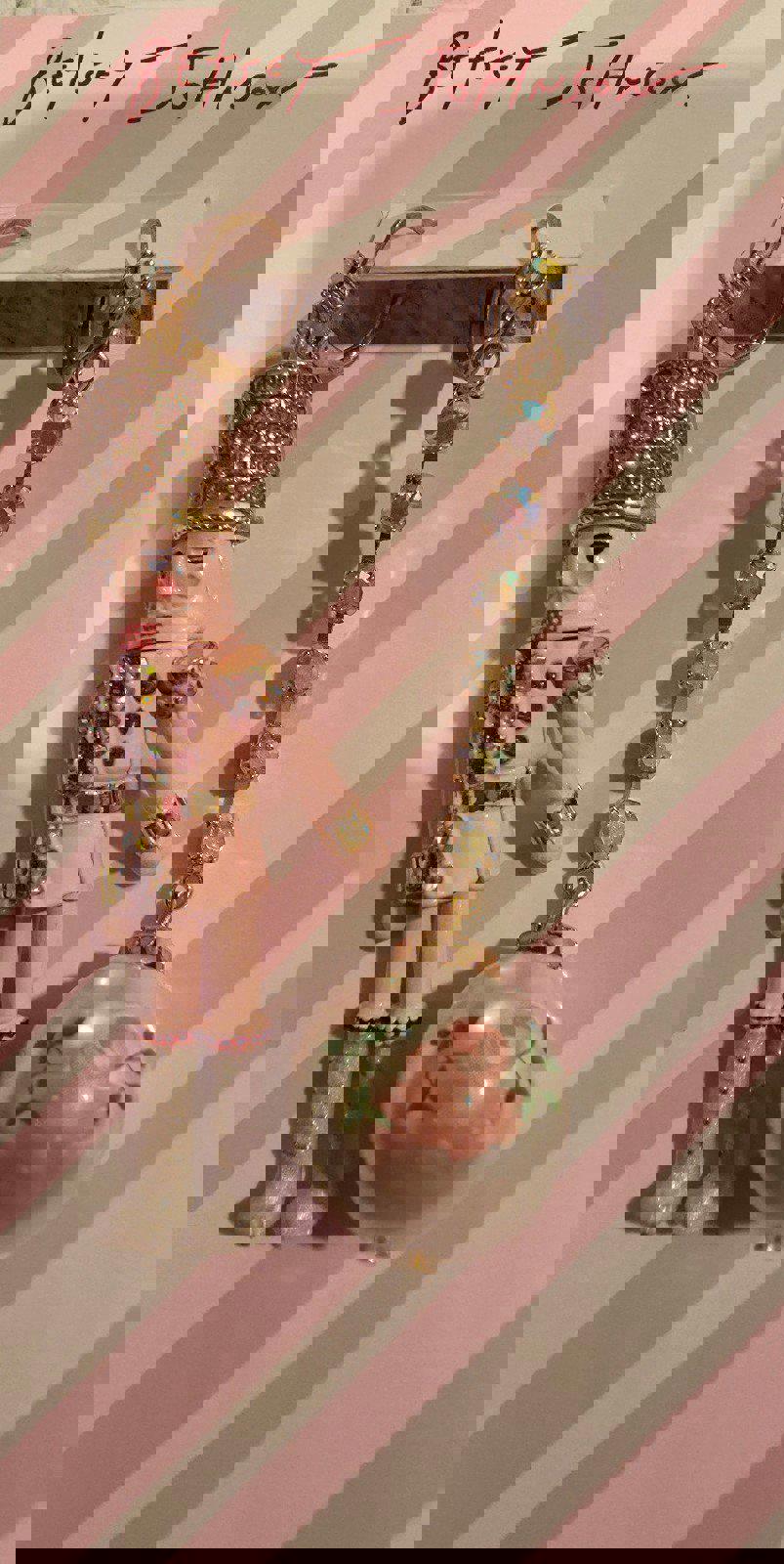 Betsey Johnson Pink Christmas Earrings