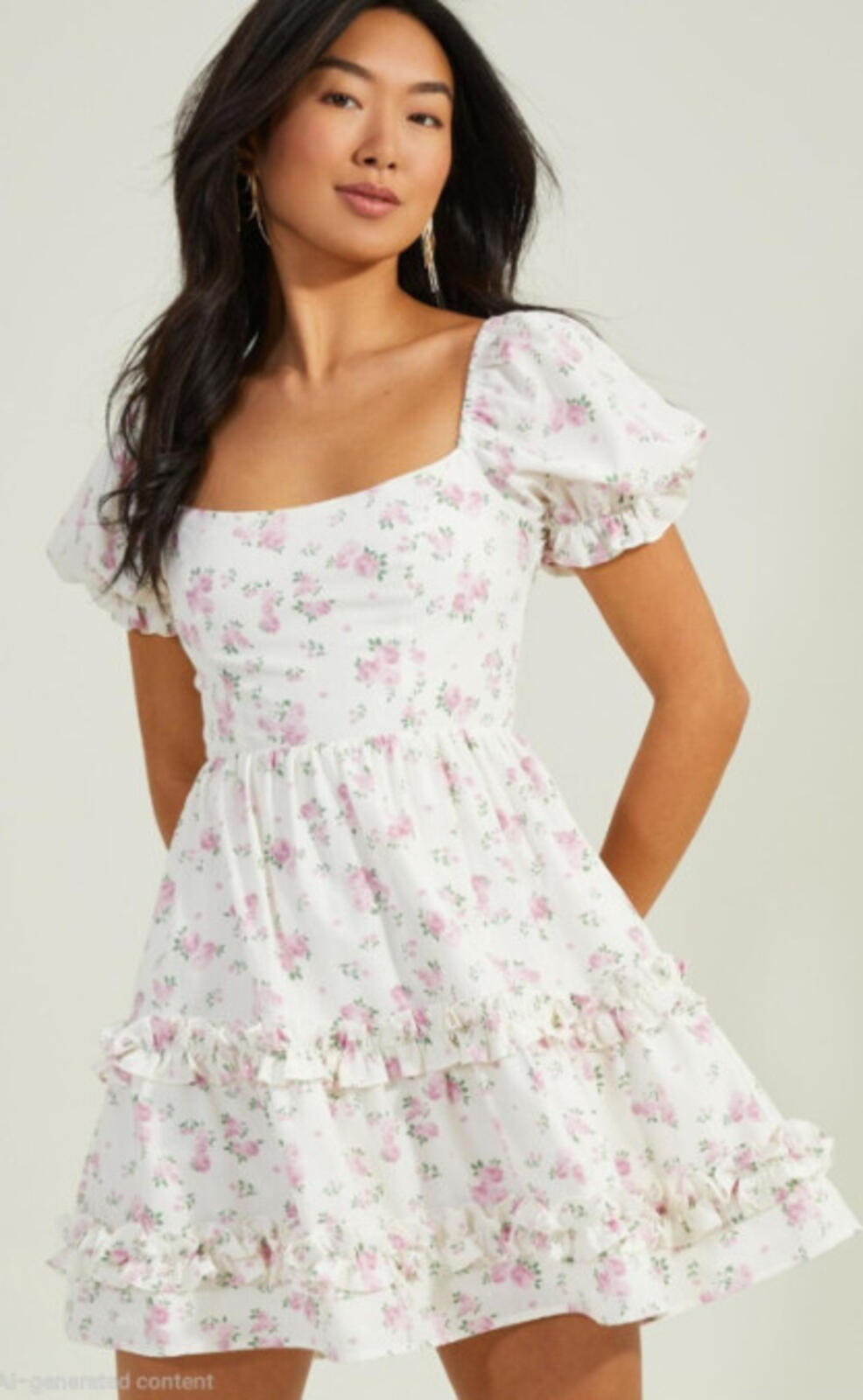 Altr’d State Alessandra Ruffle Floral Tiered Dress