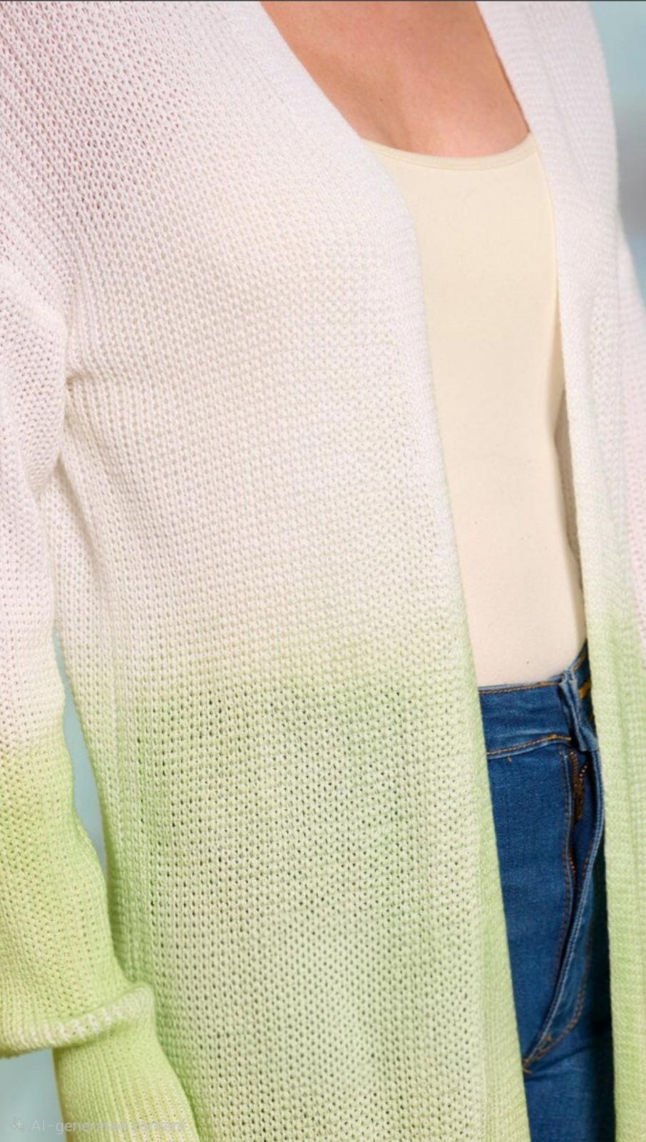 WOMEN'S LONG SLEEVE COLORBLOCK OPEN FRONT CARDIGAN