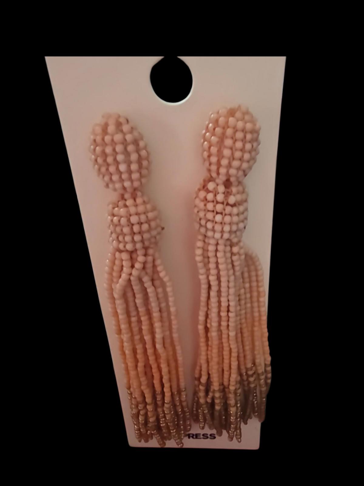 Express Pink Beaded Earrings