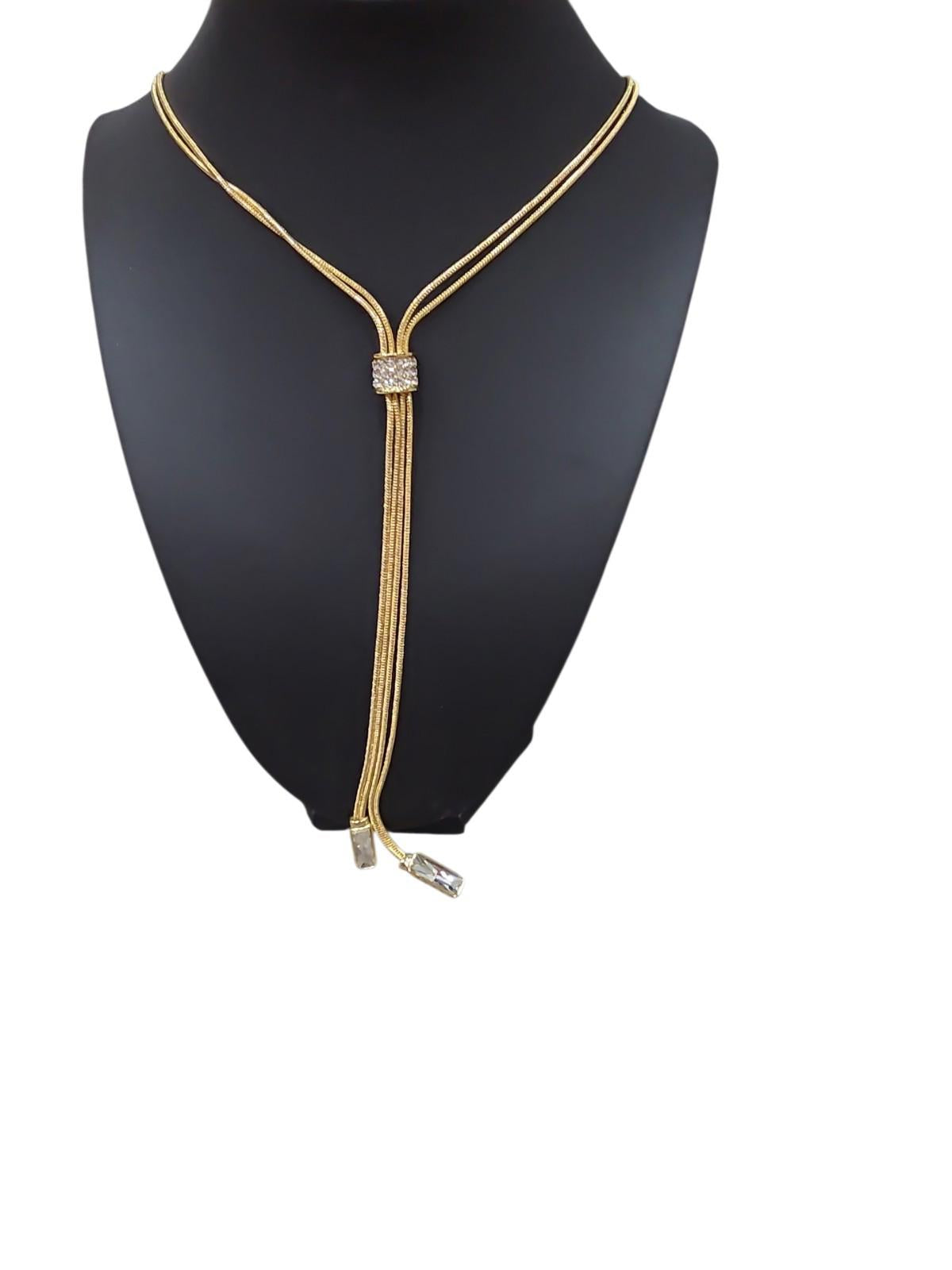 Laundry Statement Necklace NWT Gold Tone Chain