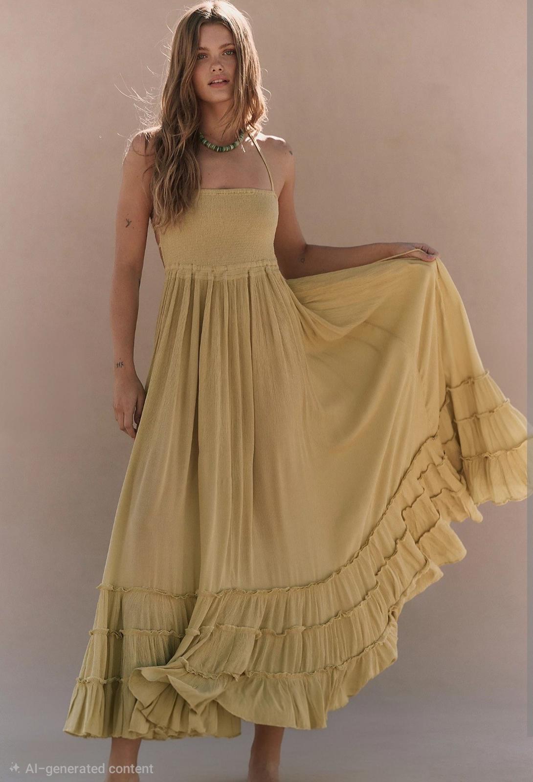 #408 - Free People Extratropical Maxi Dress NWT Size Small