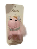 Natasha Pink Dog Purse Charm