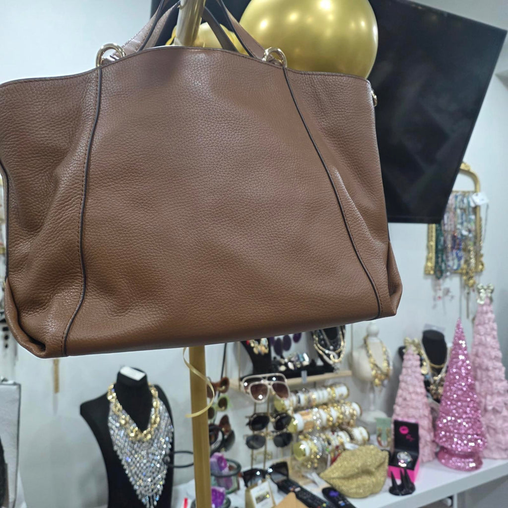 Michael Kors Brown Leather Tote Bag