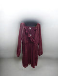 Andree by Unit Women's Plus Size Wine Color Long Sleeve Dress NWT Size 1X