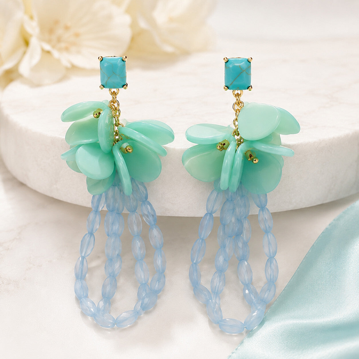 Piper-K Reconstituded Turquoise Earrings