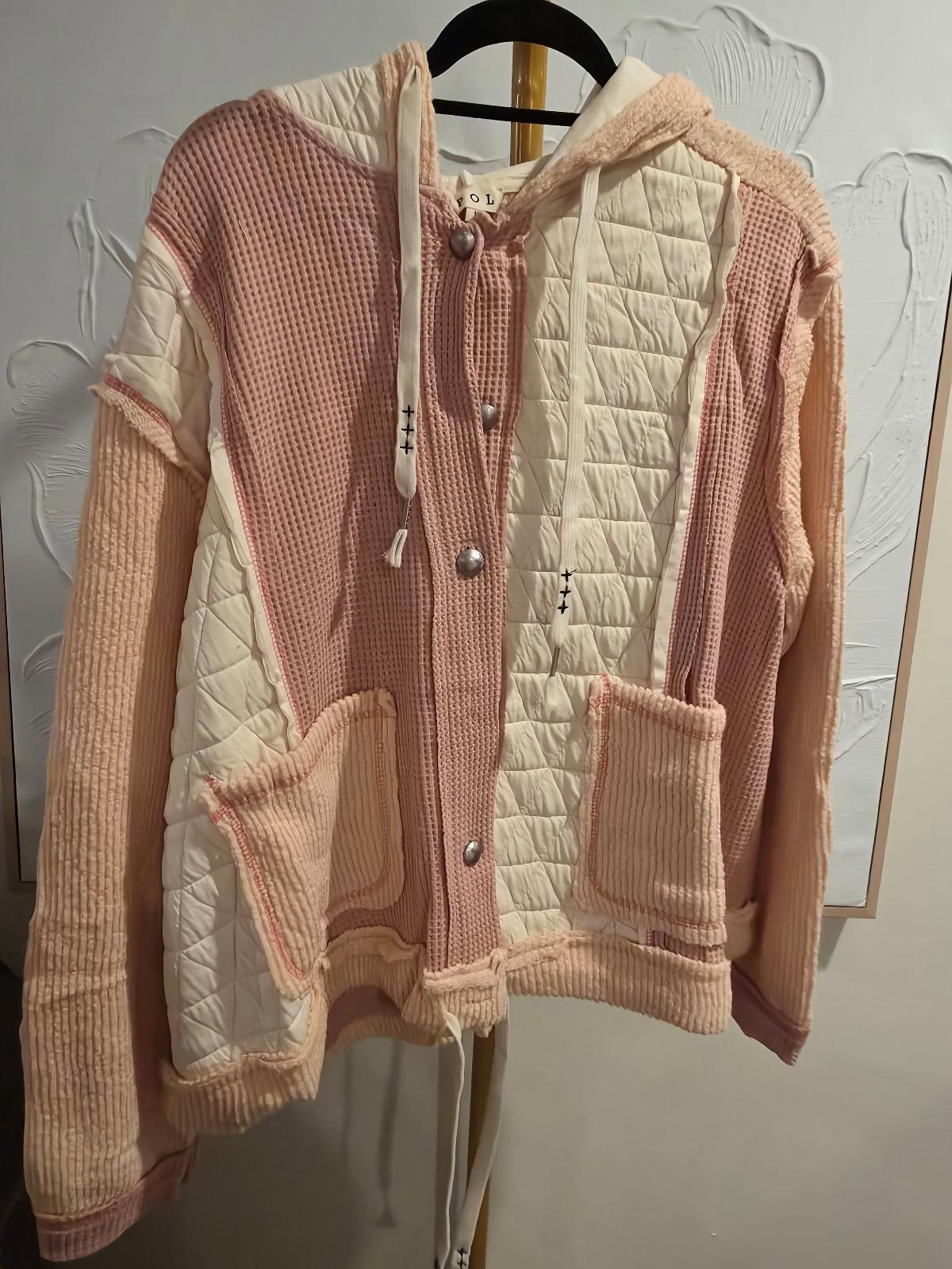 POL Multi Fabric Hooded Jacket L