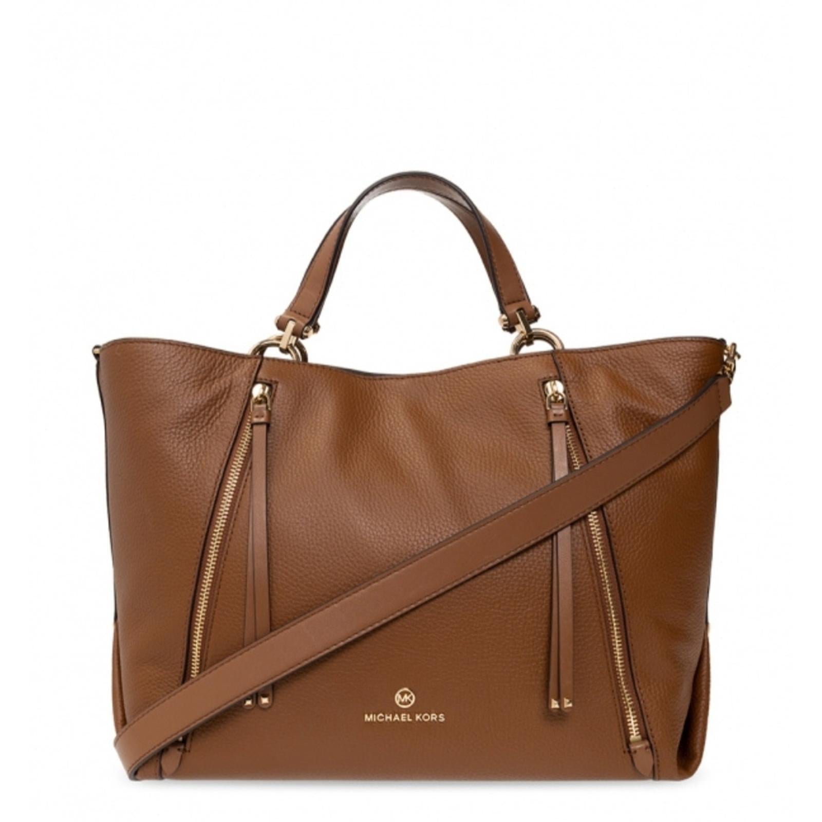 Michael Kors Brown Leather Tote Bag