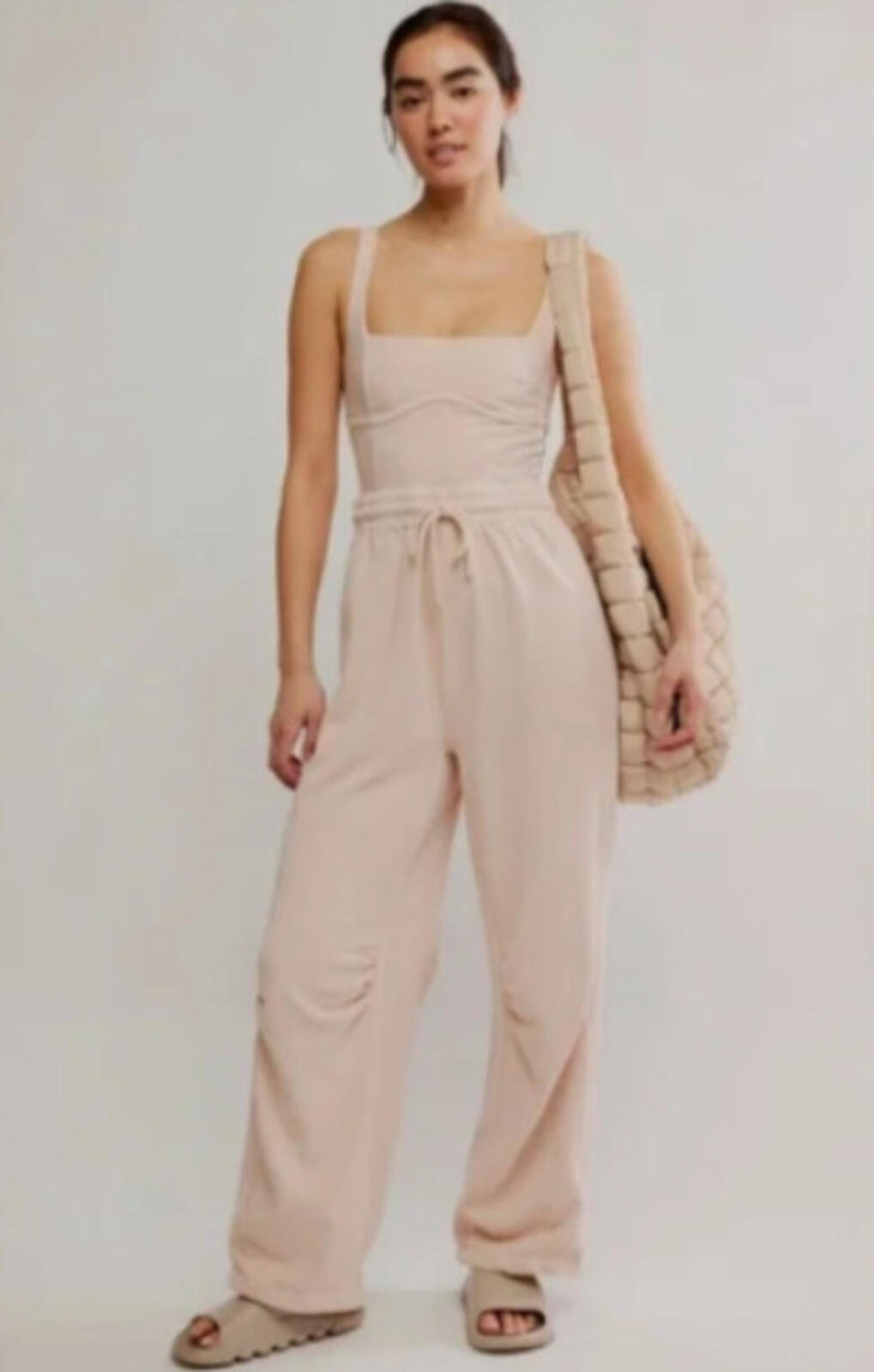 Free People FP Movement Inbound Jumpsuit One Piece Cashmere Pink NWOT