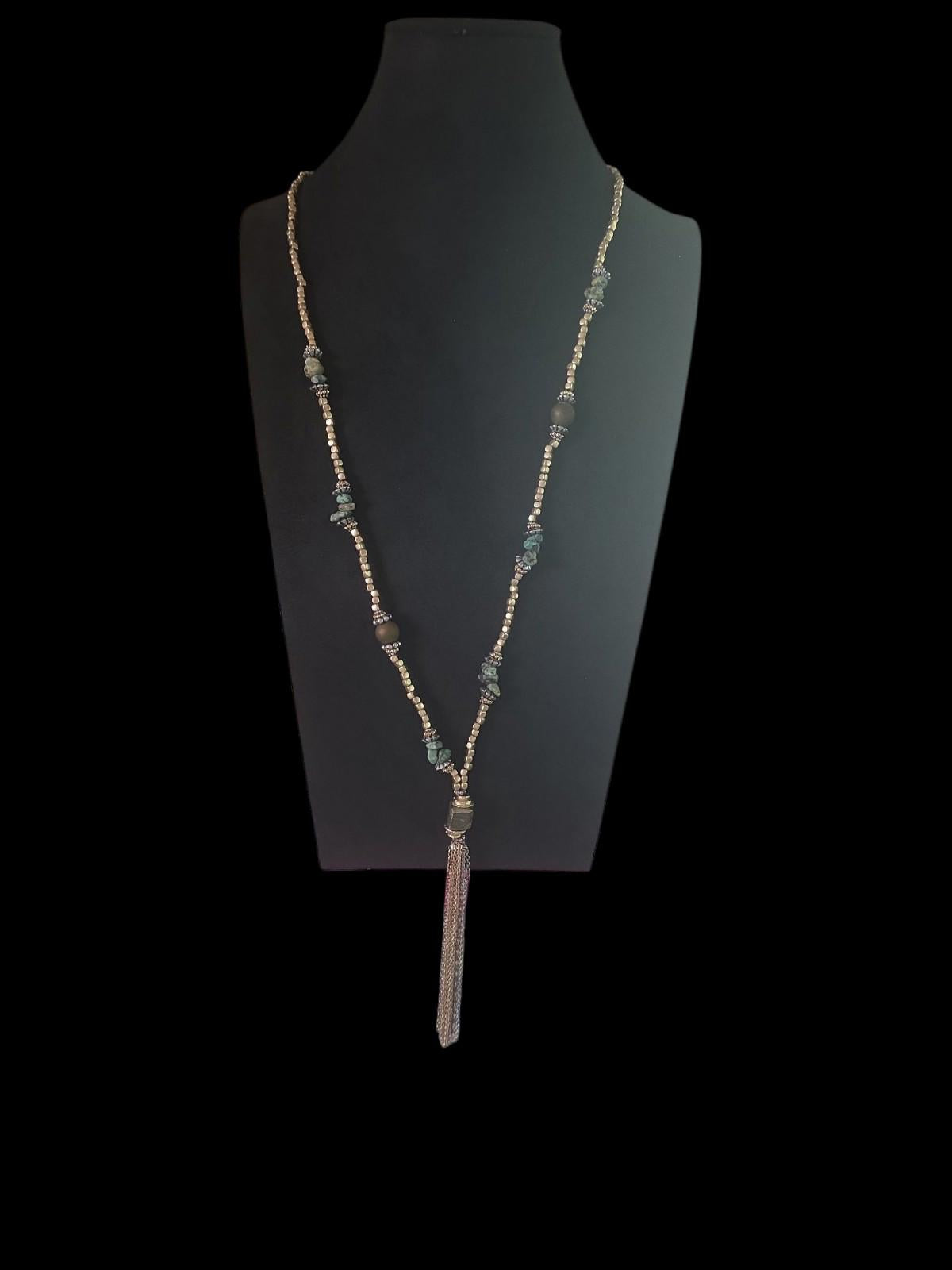 Chicos Long Statement Necklace