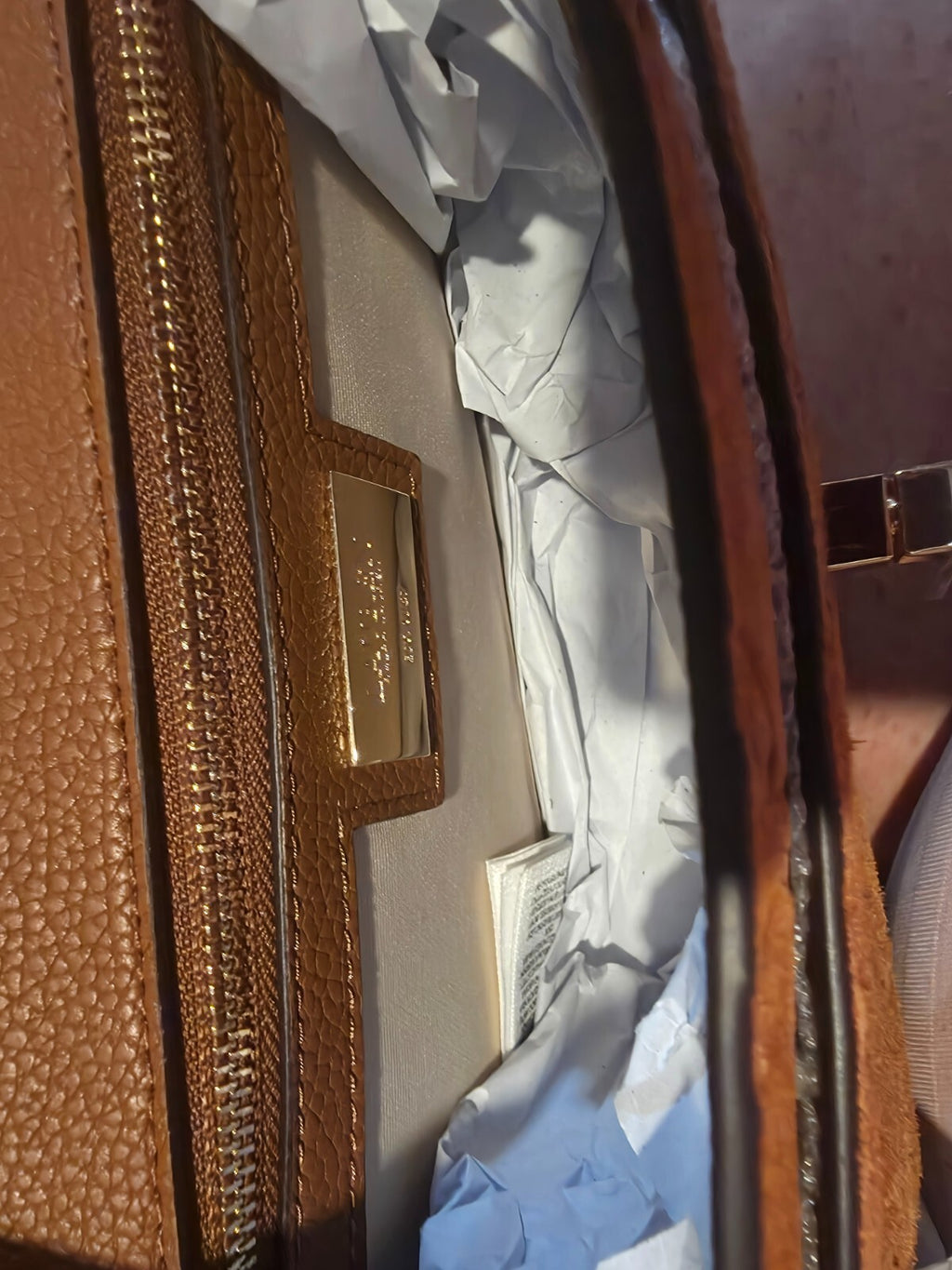 Lauren Lauren Ralph Lauren Embossed Suede Medium Sophee Bag