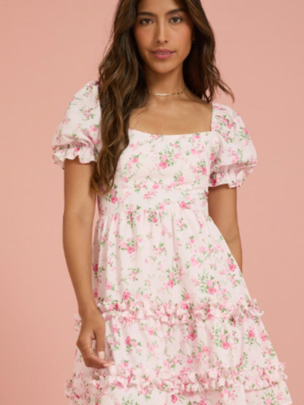 Altr’d State Alessandra Ruffle Floral Tiered Dress