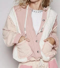 POL Multi Fabric Hooded Jacket L