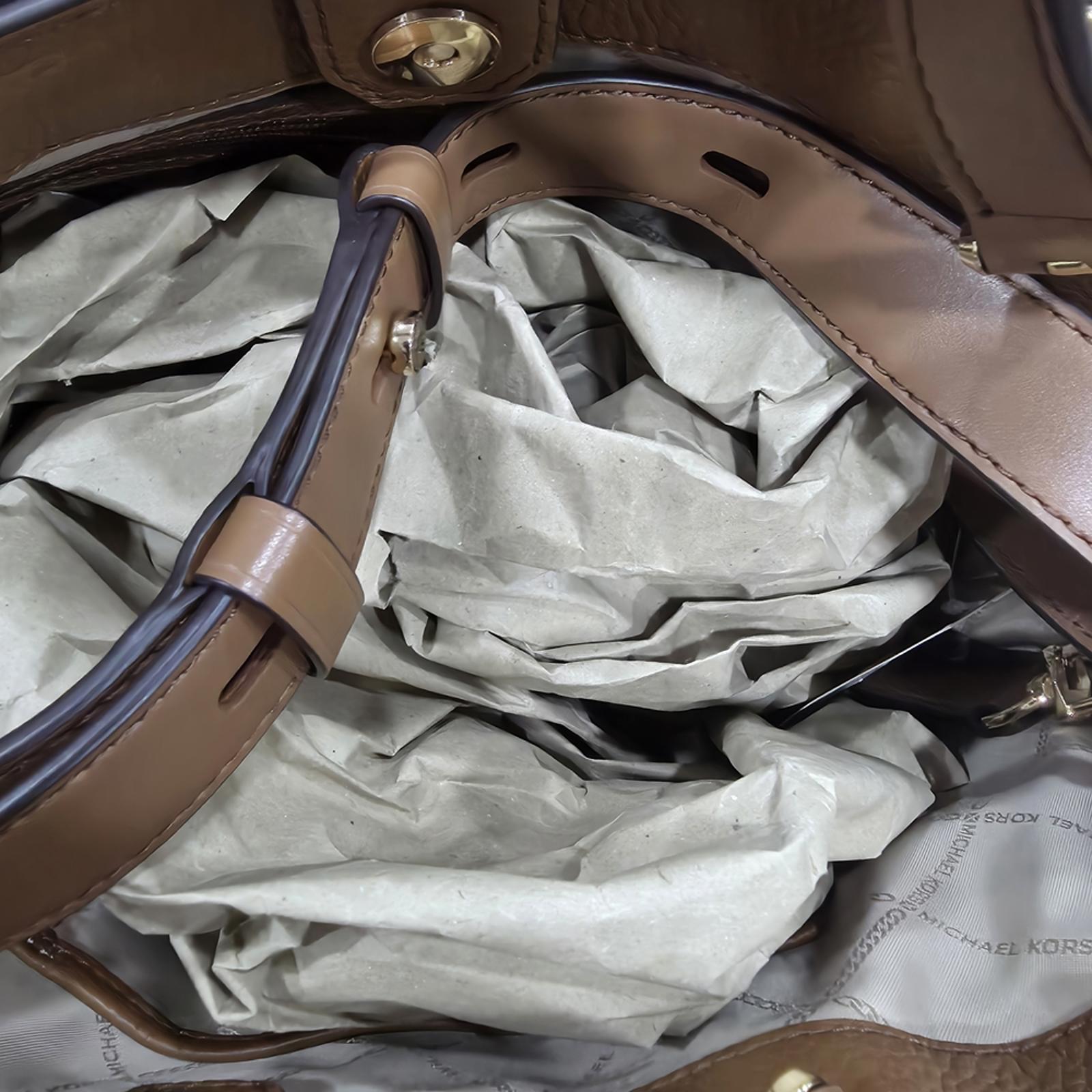 Michael Kors Brown Leather Tote Bag