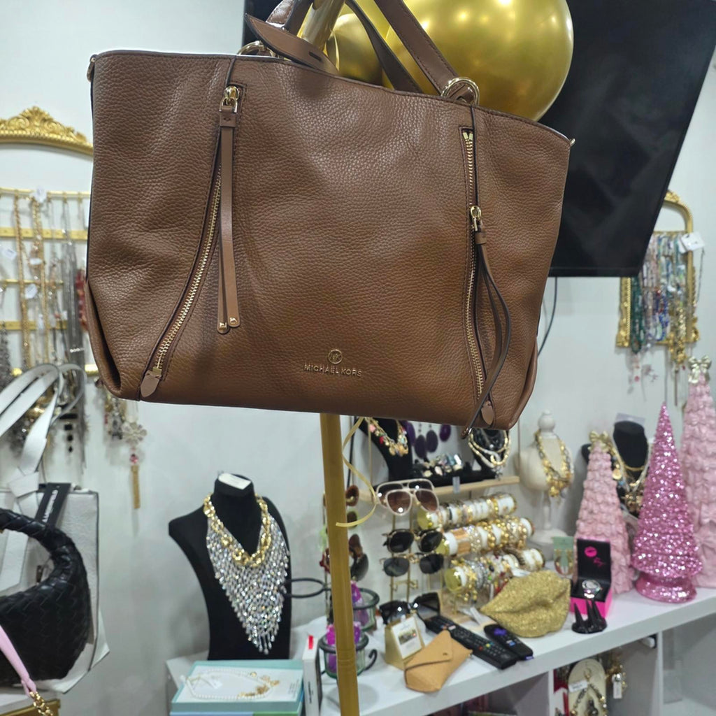 Michael Kors Brown Leather Tote Bag