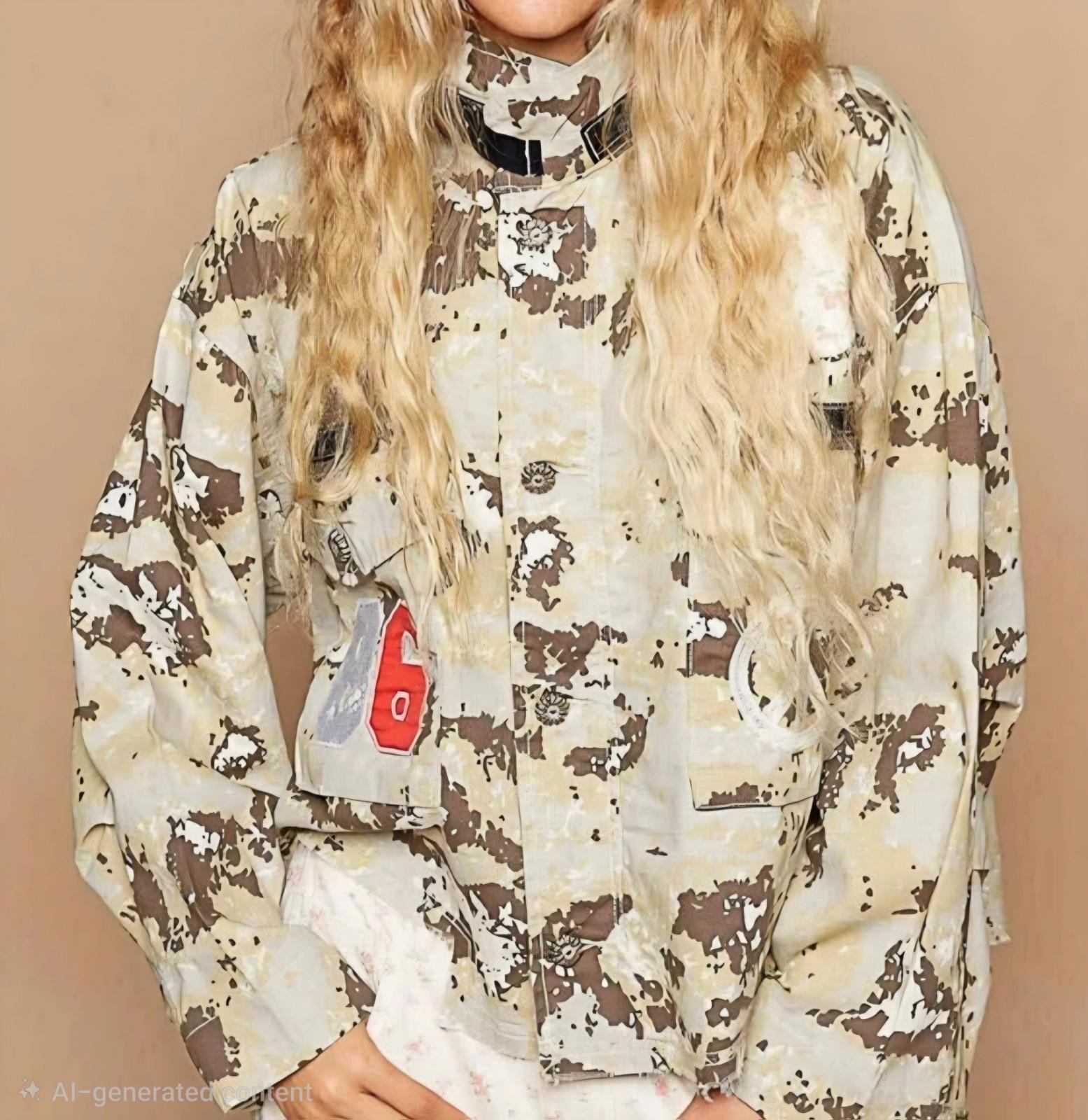 POL Camo Patchwork Jacket Size Large NWT Button Up Long Sleeve