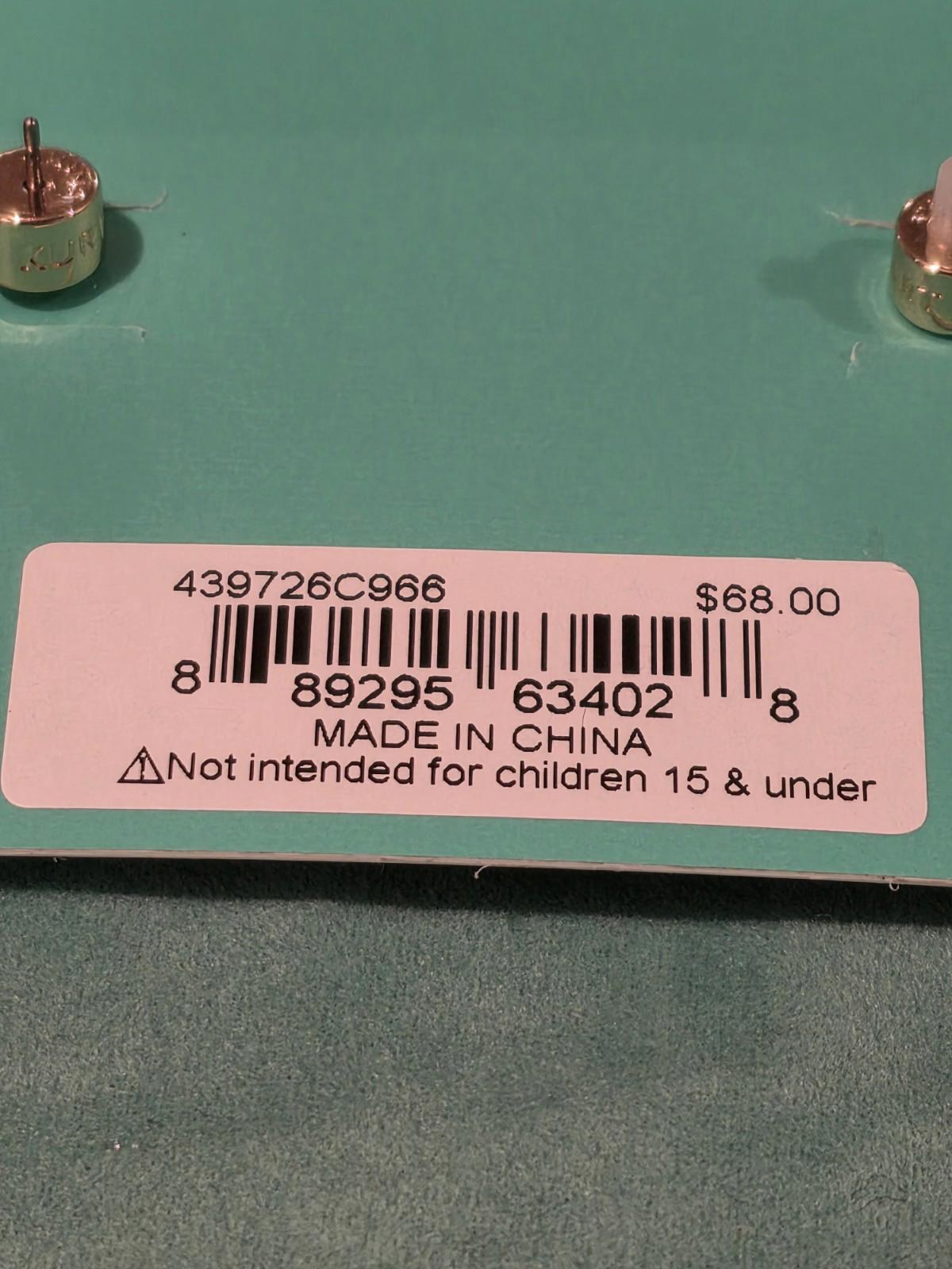 NEW! KURT GEIGER LONDON Rainbow Pave Crystals Eagle Head Stud Earrings Gold Tone