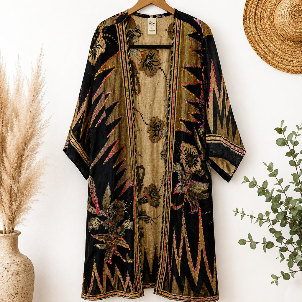 Raj Thick Stitch Embroidered Duster