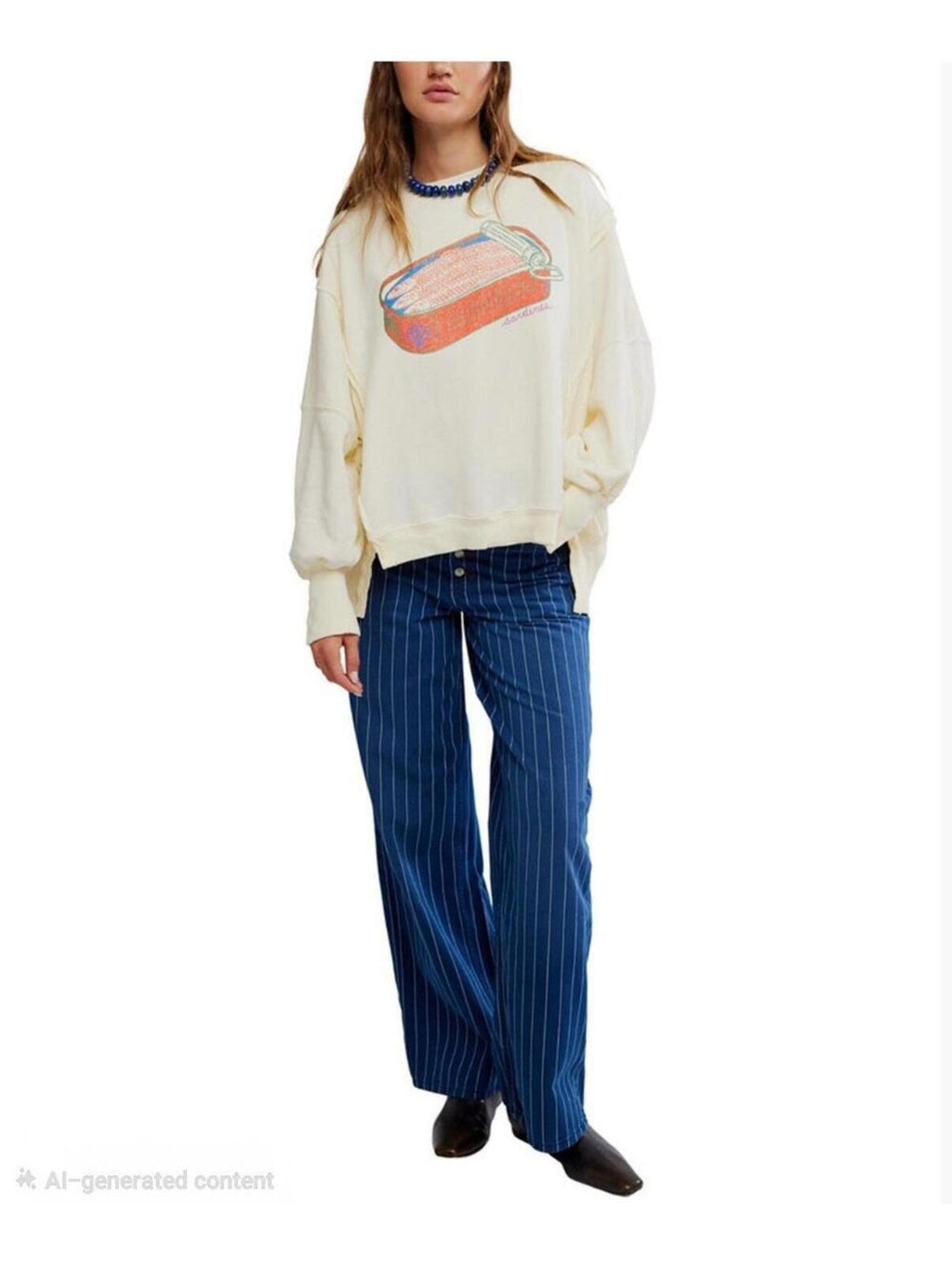 Free People Women's Graphic Camden High-Low Sweatshirt