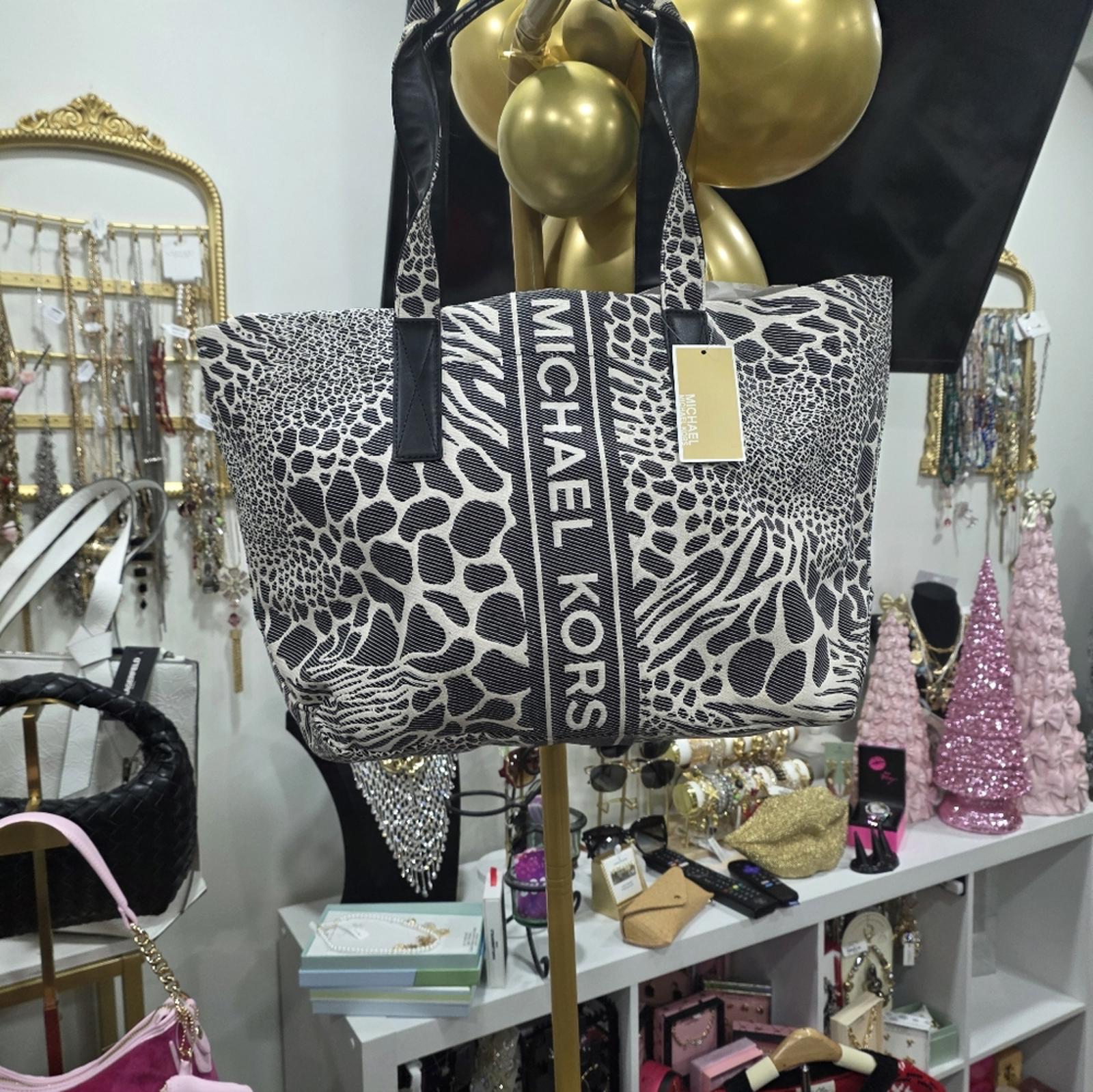 Michael Kors Monochrome Animal Print Tote