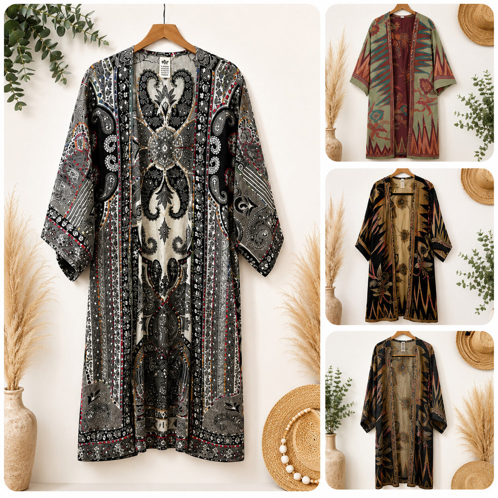Raj Thick Stitch Embroidered Duster