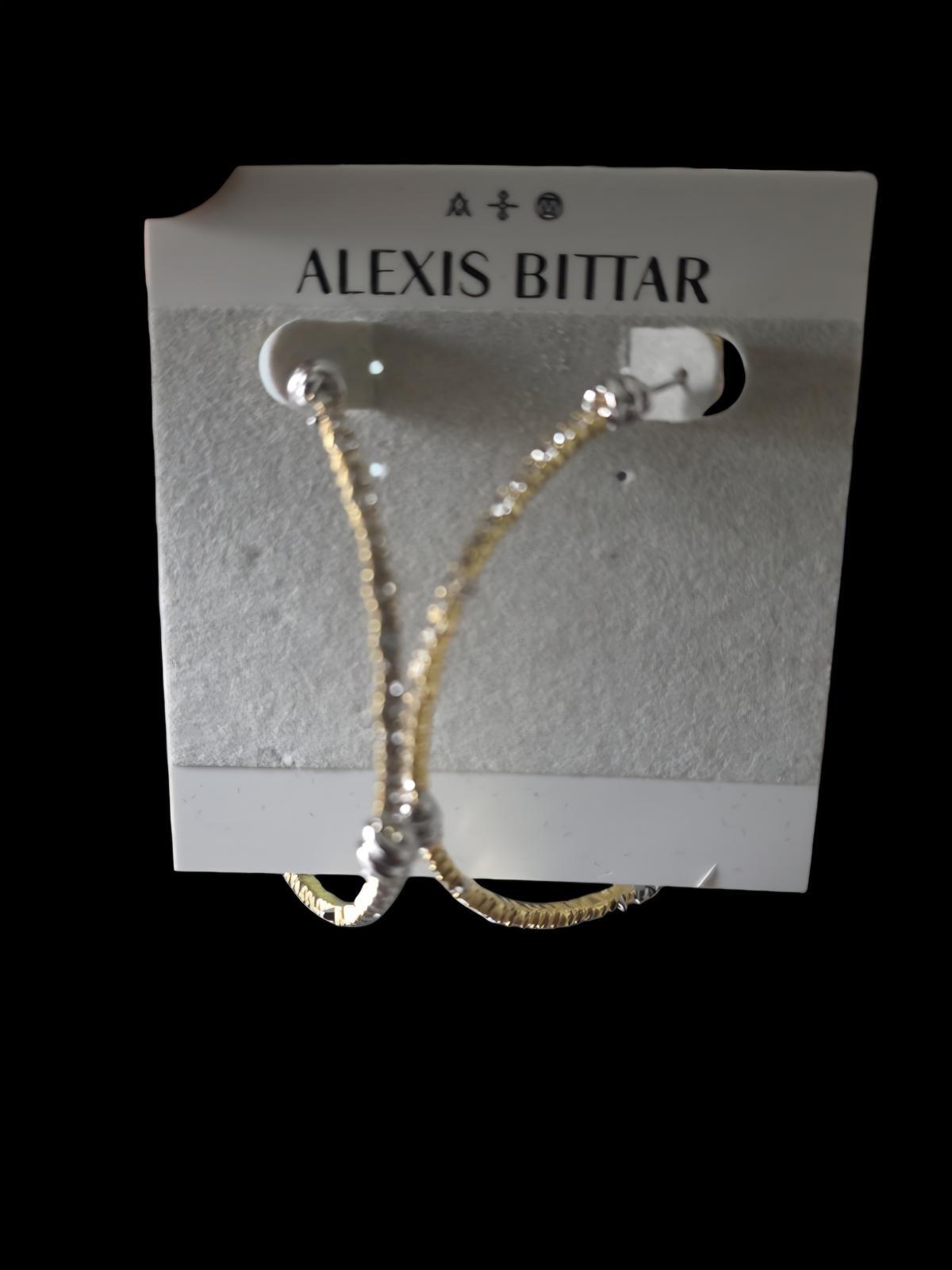 Alexis Bittar Crystal Knot Hoop Earrings