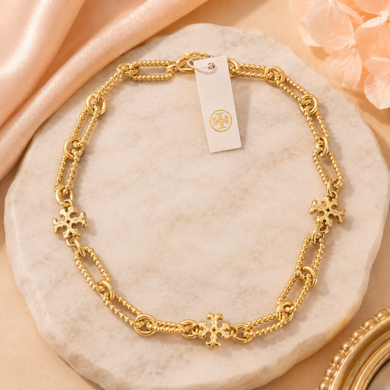 Tory Burch Roxanne Beaded Rope Chain Necklace