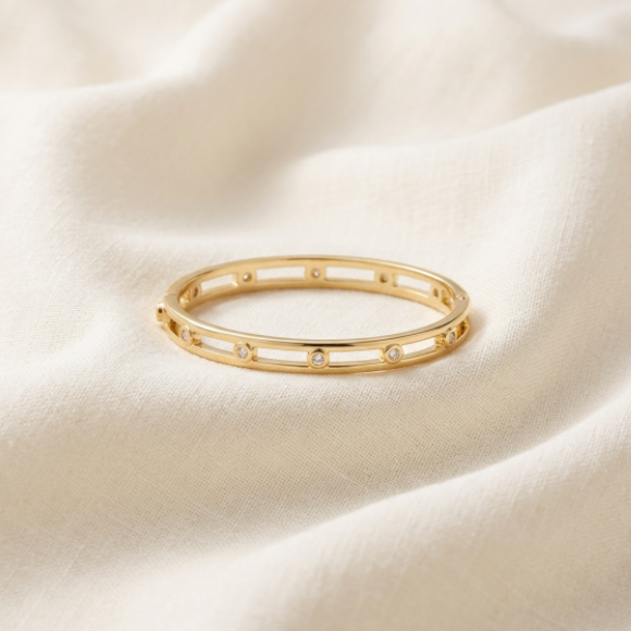 COACH Women's Signature C Open Bangle Bracelet